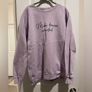 Comfort Colors Large Make Heaven Crowded Sweater